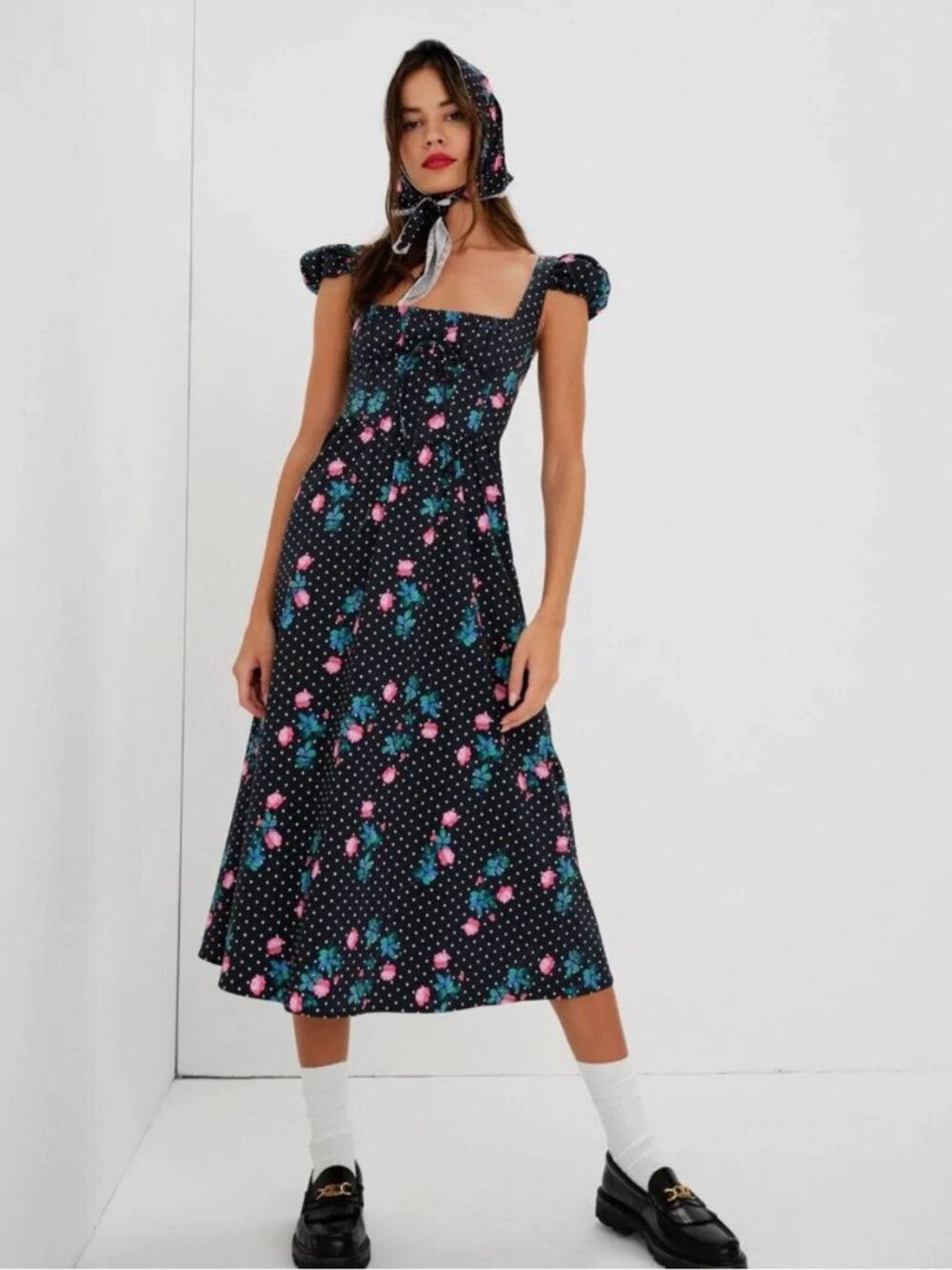 For Love and Lemons Dress Florentina Midi Corset Dress Size Small
